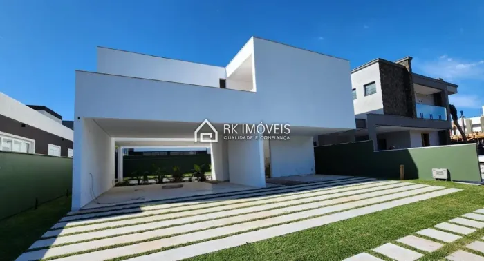 Casa alto padrão com 4 suítes à venda em condomínio fechado - Red Park Branca, atemporal e