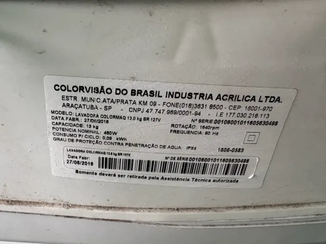 Tanquinho 13 quilos