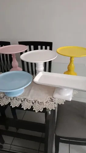 Base para bolos e docinhos em porcelana