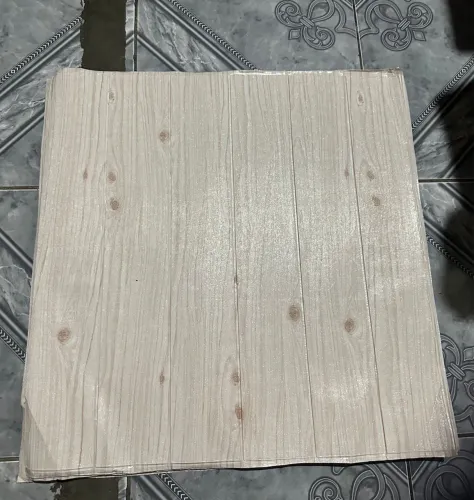 Placas adesivas 3D efeito madeira
