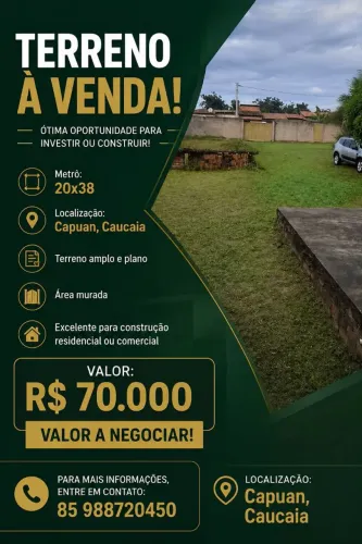 OPORTUNIDADE IMPERDÍVEL EM CAPUAN - CAUCAIA