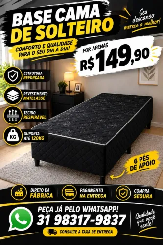 BASE DE CAMA BOX DE SOLTEIRO PROMOÇÃO