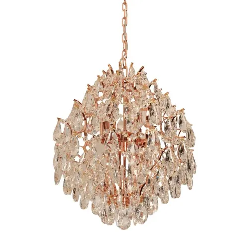     Lustre Cristal Rose Gold/Cobre Alto Padrão 42x70 Novo