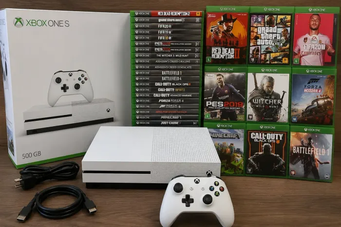 XBOX ONE S 500 GB + 400 JOGOS TOPS