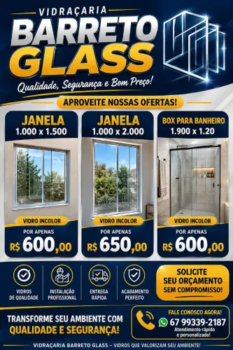 Vidraçaria ótimos preços