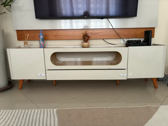 Rack bancada para tv até 85 polegadas curvo