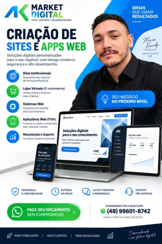 Faço serviço digitais - Criação de Sites e Sistemas Web Profissionais