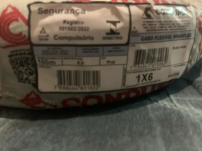 Cabo condumig 6mm 1 rolo fechado barato
