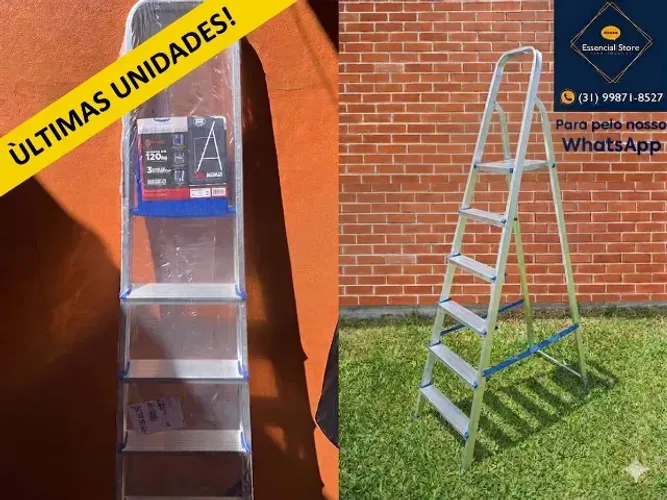 Escada de Aluminio Leve e Resistente Marca MOR na PROMOÇÃO a partir de 110