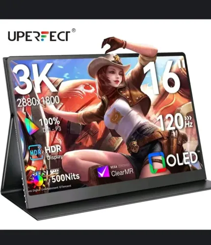 Monitor portátil uperfect 3k oled 120hz touch-screen