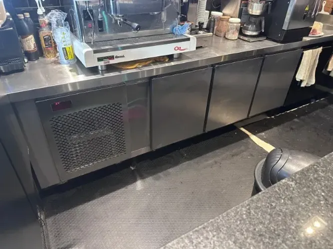 BALCAO REFRIGERADO INDUSTRIAL INOX 3 PORTAS - PARA RESTAURANTE CAFETERIA LANCHONETE