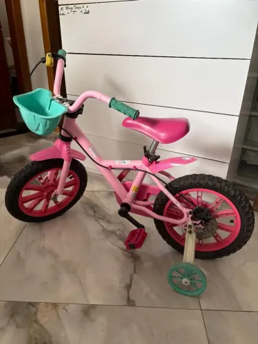 Bicicleta Infantil de Ciclismo Aro 14 Btwin Rosa