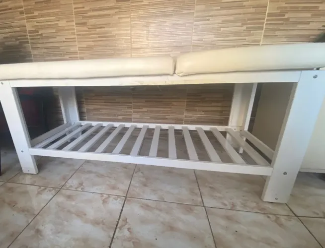 Maca de aço inox com  encosto regulável