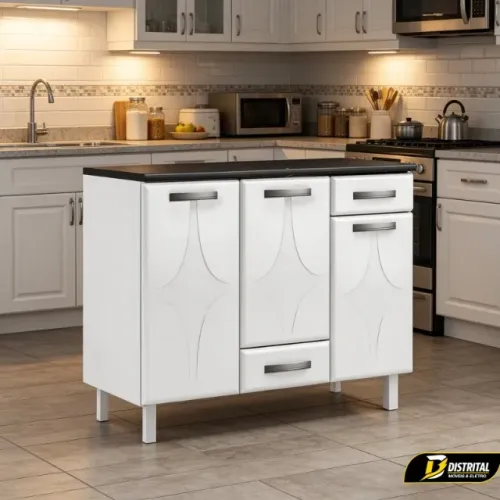 Balcão de Cozinha de Aço Triplo Telasul Rubi Smart C/ Tampo PRomoção