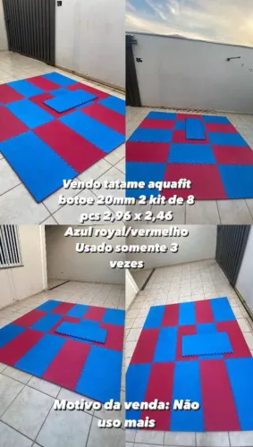 KIT TATAME EVA-KIT HOME COM 16 PEÇAS DE 100X50X20MM...