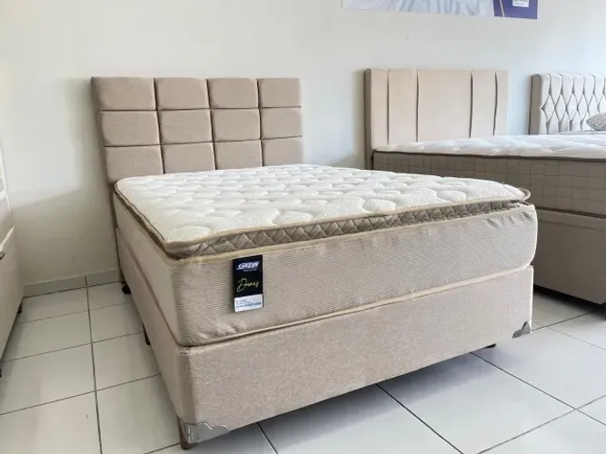 Cama Box Viúva Nova 128x188 Gazin Molas Ensacadas Confortável, Pronta Entrega!