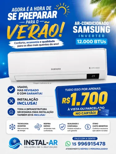 Venda Ar condicionado + instalação inclusa 