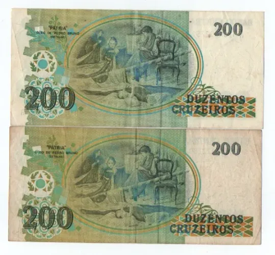 2 Notas antigas 200 Cruzeiros - Colecionador