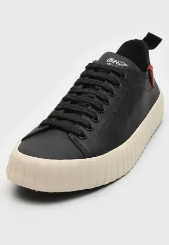 Tênis Masculino Coca Cola Houston Leather Couro Legítimo