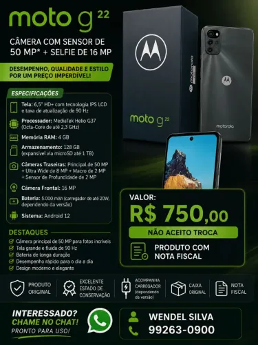 Moto G22 128GB - Excelente Estado