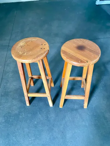 Banquetas Madeira Maciça 