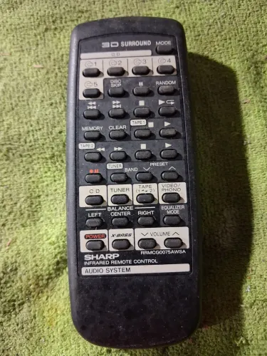 Controle remoto som sharp 3D surround