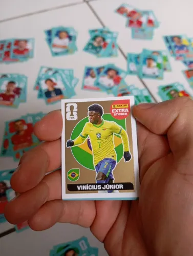 Figurinha da copa Gold Vini jr