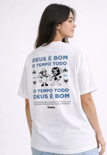 Camiseta Cristã Oversized Salmos (Unisex)
