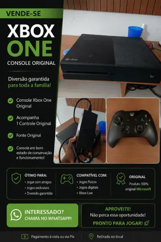 CONSOLE XBOX ONE FAT 500 GB PRA VENDER LOGO