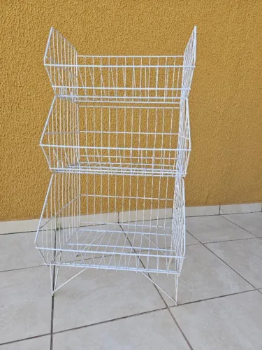 Cesto aramado empilhável container arara