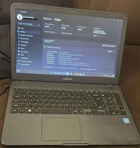 Notebook Samsung Essentials Intel Celeron 4GB SSD 240GB - Mto Conservado