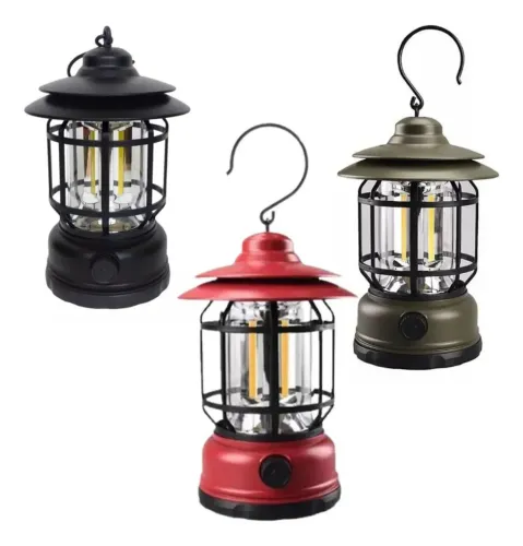 Lampião Retro Led Recarregavel Usb Luminária Portátil Versão Premium 2027