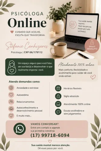 Psicóloga Online | Cuidado Emocional com Sigilo e Acolhimento