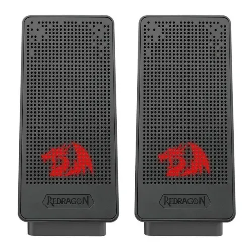Caixa de Som Gamer Redragon Ranch, 2x3W RMS, USB, LED Vermelha, GS513-RANCH - WZetta