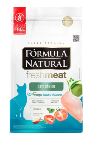 Ração fórmula natural fresh meat sênior para gatos sabor frango 10kg