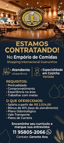 Trabalhe conosco na Empório de comidas