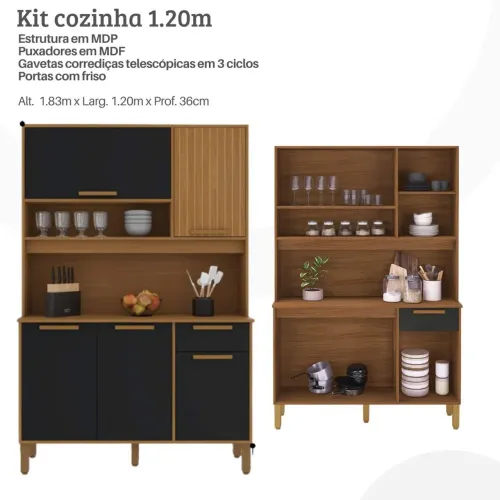 Armário de cozinha New Sintra 1.20m