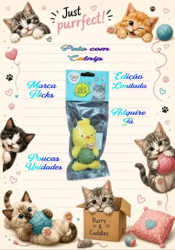 Brinquedo Pelúcia Pato com Catnip