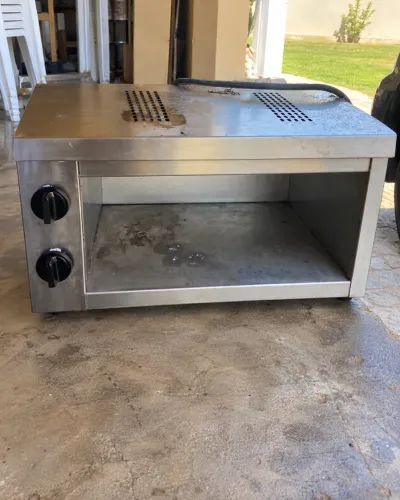Salamandra Profissional a Gás Inox 304 - 2 Queimadores Infravermelhos