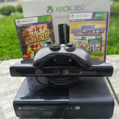 Xbox 360 500GB com Kinect + 80 Jogos + Caixa Original - Completo!