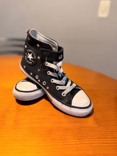 Tênis Infantil Converse All Star Cano Alto Velcro Poá nº 30