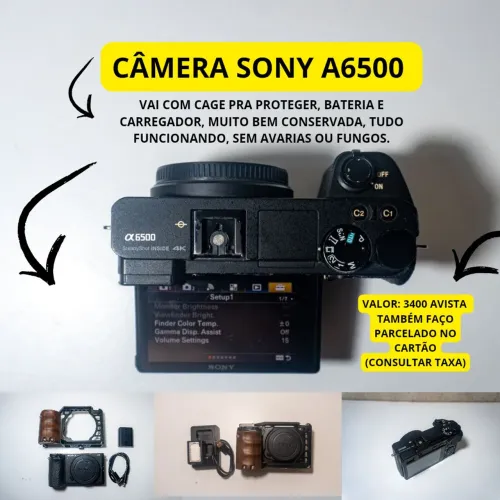 Câmera 4k - Sony A6500 - foto e vídeo 