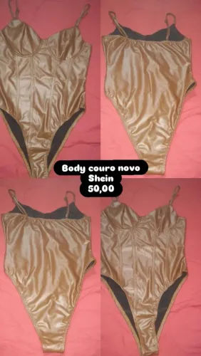 Body couro - Shein 