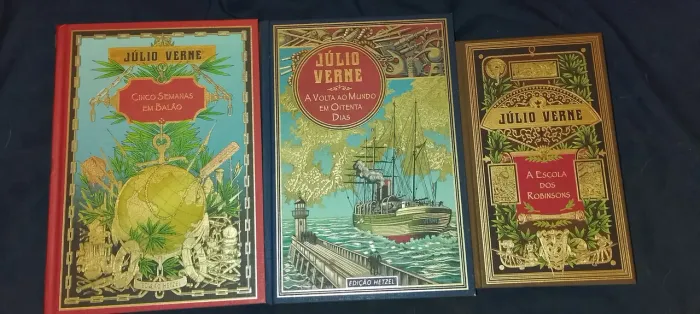 3 livros raros Júlio verne