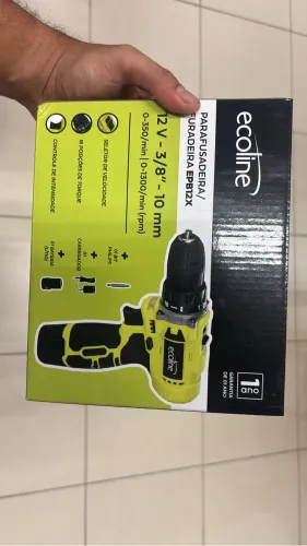 Furadeira e Parafusadeira Ecoline 12V Bivolt Sem Impacto