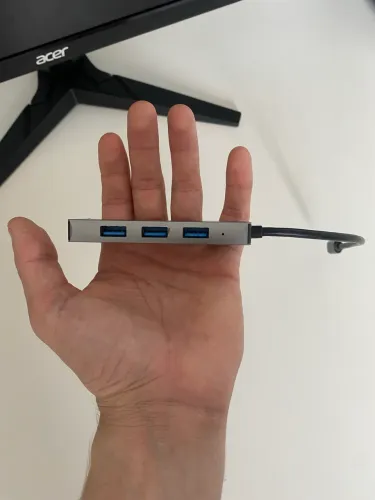 Adaptador Hub Usb-c 4 Portas Usb Para Pc, Mac E Android