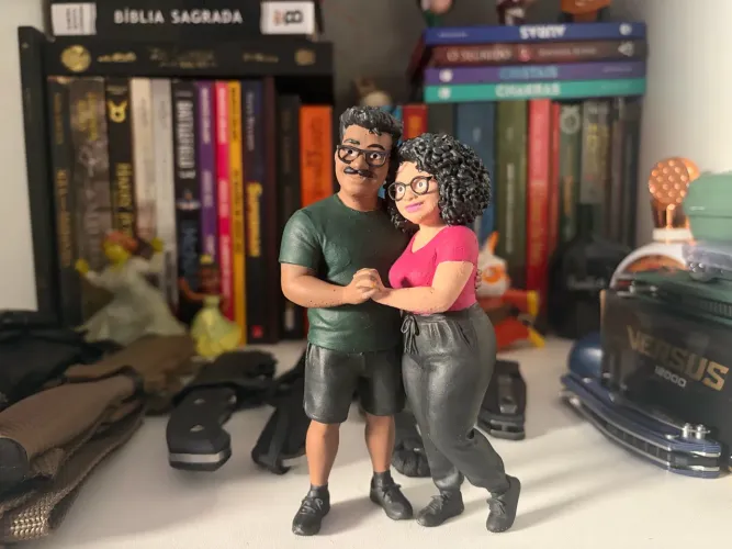 Imagem 3D de casal personalizada