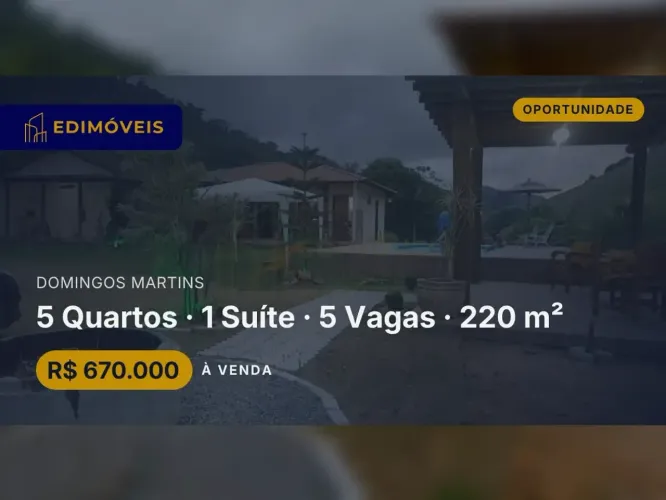 Casa 5 quartos em Domingos Martins, seu novo lar com área gourmet