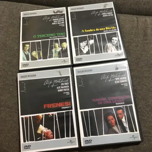 Lote 4 DVDs / Alfred Hitchcock / Confira Terror Suspense