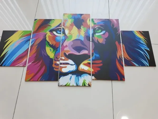 Quadros Decorativos Mosaico Sala Leão Judá Colorido Novo * LEIA O ANÚNCIO